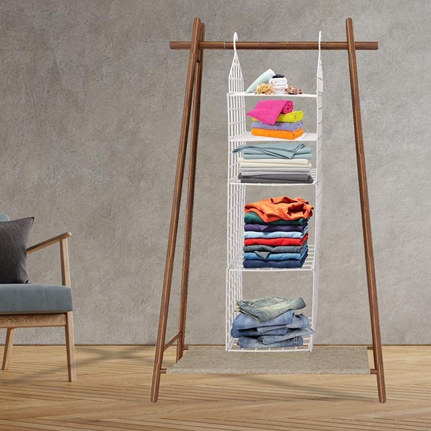 4526 MULTIPURPOSE 5 LAYER FOLDING CLOTHES STORAGE RACKS||CLOSET FOR STUDENTS WARDROBE SHELVES SOCKS, SCARF, T-SHIRT, ETC||HANGING ORGANIZER STORAGE HOLDERS & RACKS 4526 MULTIPURPOSE 5 LAYER FOLDING CLOTHES STORAGE RACKS||CLOSET FOR STUDENTS WARDROBE SHELVES SOCKS, SCARF, T-SHIRT, ETC||HANGING ORGANIZER STORAGE HOLDERS & RACKS